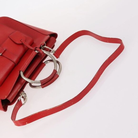 GUCCI Hand Bag Leather 2way Red - Picture 6 of 16